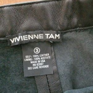 Vivienne Tam size 3 soft leather pants